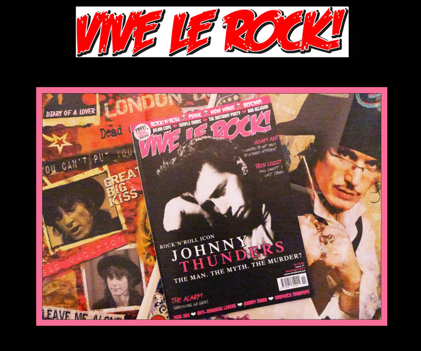 Exclusive Poster Designs for Vive Le Rock Magazine February 2013, Johnny Thunders, Adam Ant Design by Sophie Lo